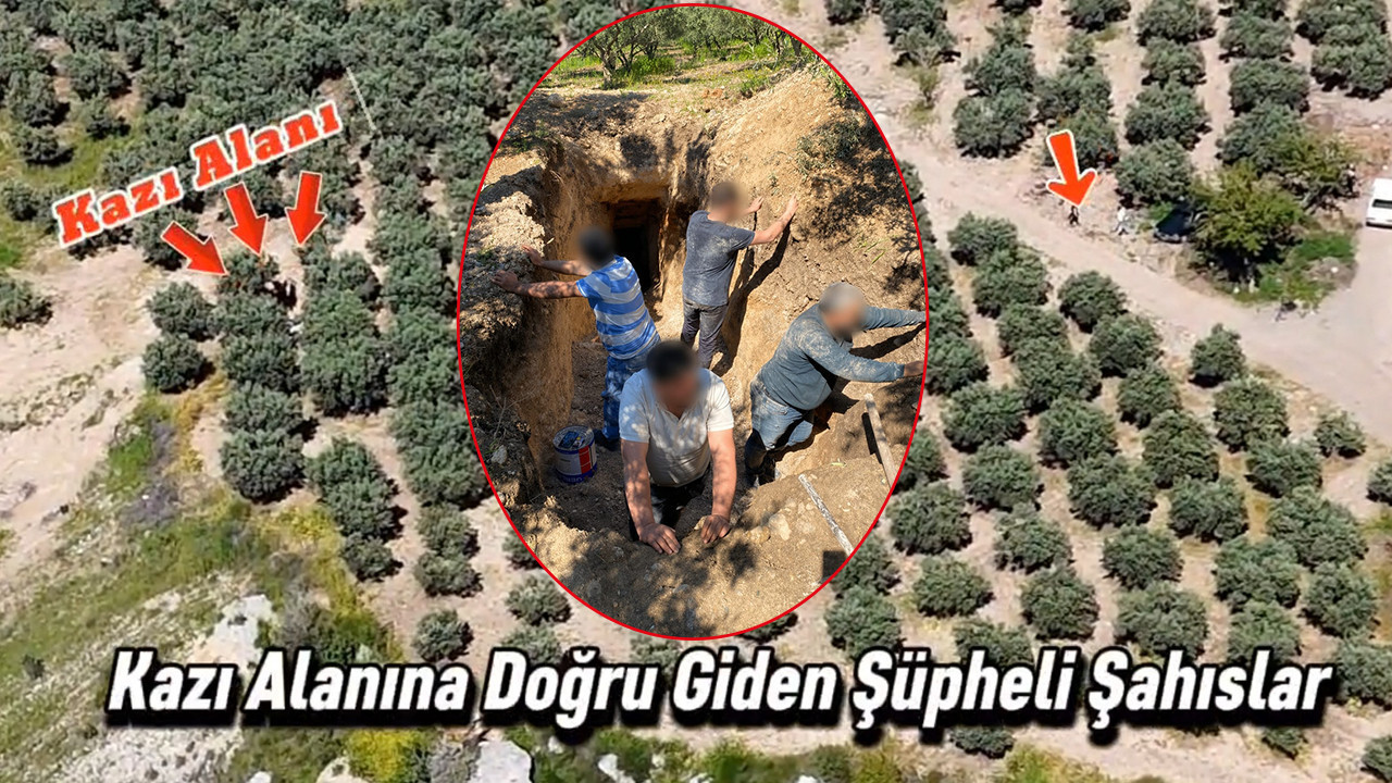 Dron ile Kaçak Kazı Yapanlar Suçüstü Yakalandı